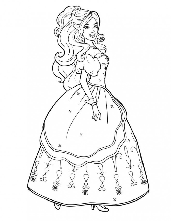 Coloriage Barbie Princesse En Ligne Dessin Gratuit à Imprimer