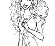 Coloriage Barbie simple
