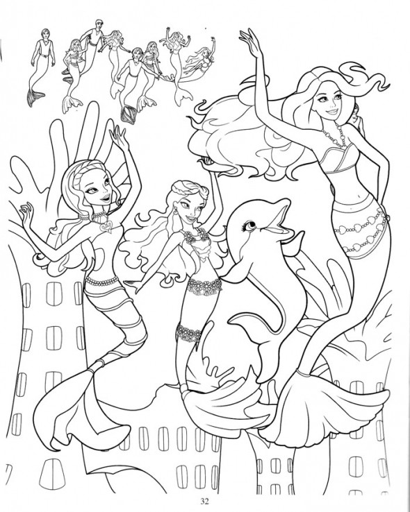 Coloriage Barbie Sirène à Imprimer Dessin Gratuit à Imprimer