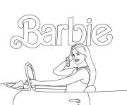 Coloriage Film de Barbie dans sa voiture 2023