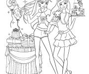 Coloriage L'anniversaire de Barbie