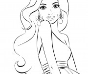 Coloriage La belle Barbie