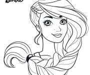 Coloriage La chevelure de Barbie