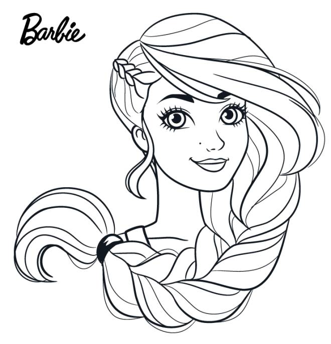 Coloriage et dessins gratuits La chevelure de Barbie à imprimer