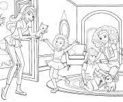 Coloriage La maison de Barbie