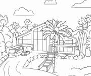 Coloriage La maison de rêve de Barbie