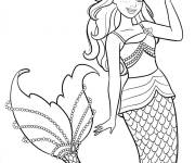 Coloriage La sir&egrave;ne Barbie