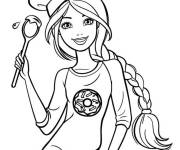 Coloriage Le chef cuisine Barbie