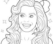 Coloriage Margot souriante dans le film Barbie