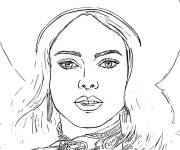 Coloriage Portrait Barbie Margot Robbie film