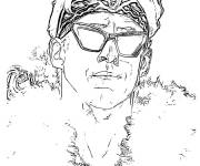 Coloriage Ryan jouant le r&ocirc;le de Ken du film Barbie