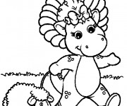 Coloriage Baby Bop se  balade avec son mouton