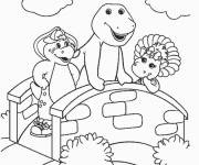 Coloriage Barney, Bj et Baby Bop s'amusent