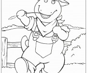Coloriage Barney le farmier