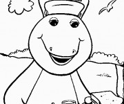 Coloriage Barney simple