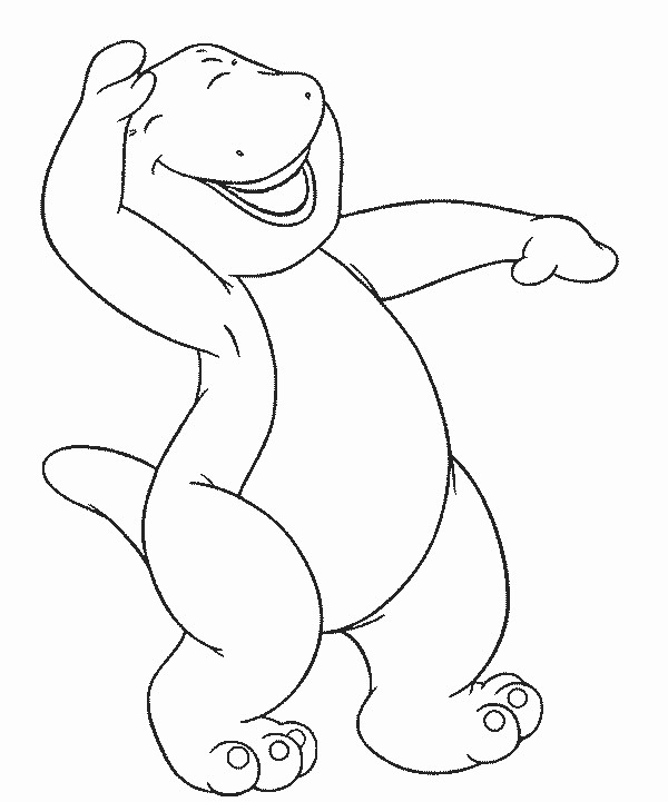 Coloriage et dessins gratuits Barney sourit à imprimer