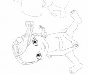 Coloriage Bebe Lilly entourée par ses amis