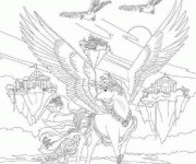 Coloriage et dessins gratuit Bella Sara dans sa planète à imprimer