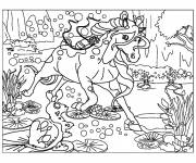 Coloriage et dessins gratuit Bella Sara dasn le marécage à imprimer