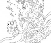 Coloriage et dessins gratuit Bella Sara en mer à imprimer