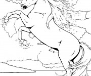 Coloriage Bella Sara le cheval saute