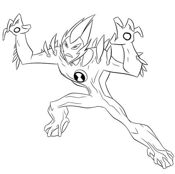 Coloriage Ben 10 Alien Force dessin gratuit à imprimer ben 10 alien force 3929