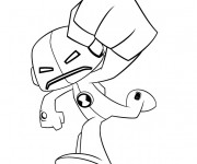 Coloriage Ben 10 en colère