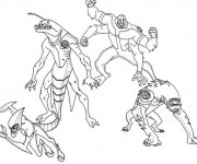 Coloriage Ben 10: Types de transformation