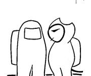 Coloriage Among Us et Bendy