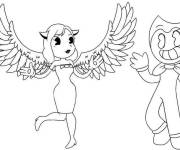 Coloriage et dessins gratuit Angel Alice et Bendy à imprimer