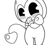 Coloriage B&eacute;b&eacute; Bendy Chibi