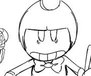 Coloriage Bendy a l'air d&eacute;&ccedil;u