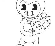 Coloriage Bendy avec des gants