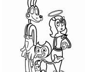 Coloriage Bendy, Boris le Loup et Alice Angle