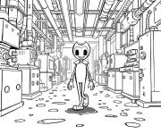 Coloriage Bendy dans l'usine &agrave; encre
