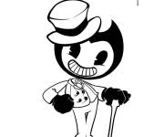 Coloriage Bendy en costume chic