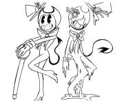 Coloriage Bendy en costume de bal