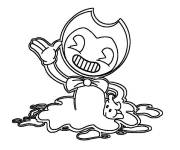 Coloriage Bendy en silhouette