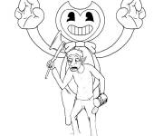 Coloriage Bendy et l'homme de bande anim&eacute;e