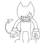 Coloriage Bendy et la machine &agrave; encre facile