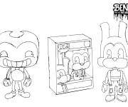 Coloriage Bendy et le loup Boris de Figurines Funko POP