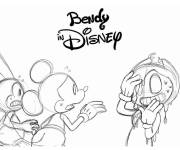 Coloriage Bendy et Mickey Mouse