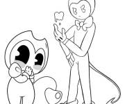 Coloriage Bendy et Sammy Lawrence de Bendy et la machine &agrave; l'encre