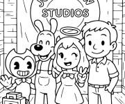 Coloriage Bendy et ses adorables amis