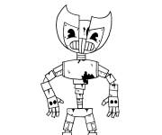 Coloriage Bendy FNAF de Inc Bendy machine