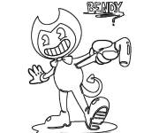 Coloriage Bendy mal&eacute;fique