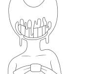 Coloriage Bendy montrant sa main