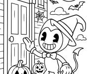 Coloriage Bendy pour Halloween