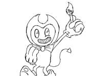 Coloriage Bendy pr&ecirc;t &agrave; colorier