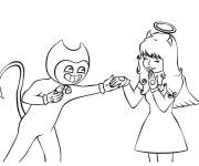 Coloriage Bendy propose &agrave; Allison Angle de se marier